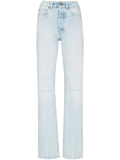 Shop Our Legacy Extended Linear Straight-leg Jeans In Blue