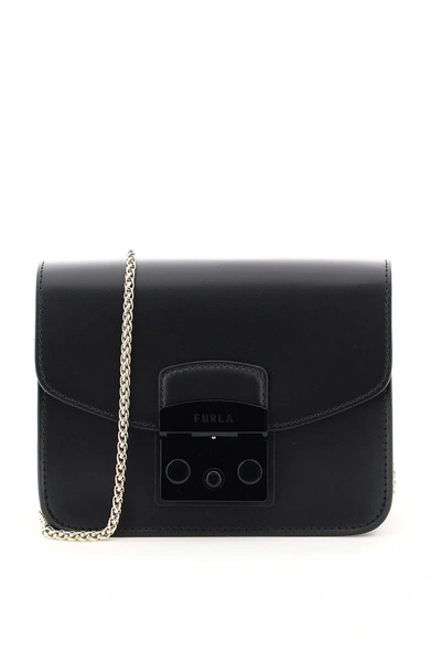 Shop Furla Metropolis Mini Crossbody Bag In Black