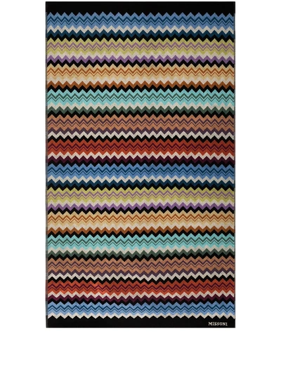 Shop Missoni Adam Beach Towel 100cm X 180cm In Black