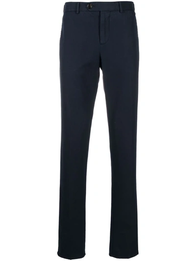 Shop Brunello Cucinelli Mid-rise Slim Chinos In Blue