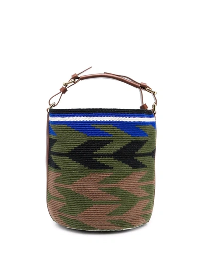 Shop Colville Arrow-pattern Bucket Bag In Braun