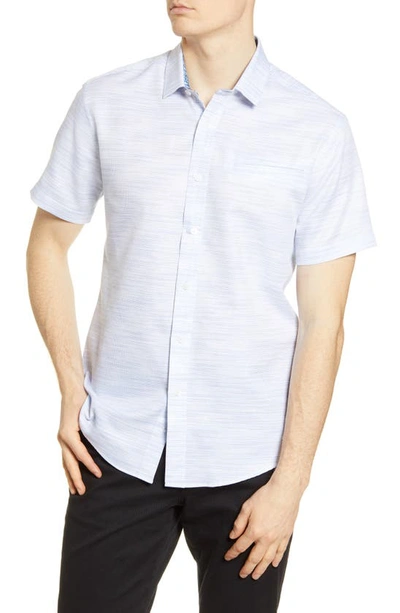 Shop Vince Camuto Slim Fit Button-up Shirt In Blue White Space Dye