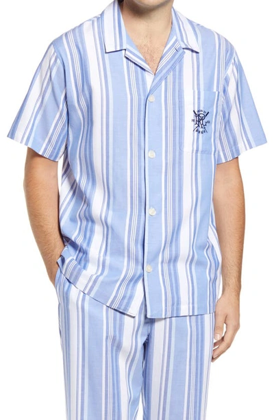 Shop Polo Ralph Lauren Chilmark Oxford Pajama Top In Blue