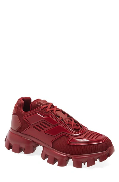 Shop Prada Cloudbust Thunder Lug Sole Sneaker In Barolo