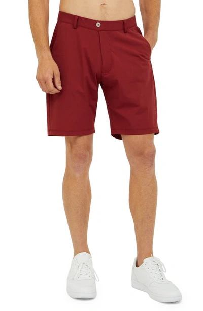 Shop Redvanly Hanover Pull-on Shorts In Pomegranate