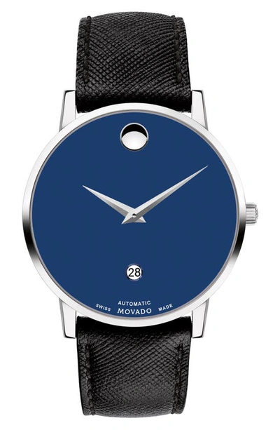 Shop Movado Museum Classic Mesh Strap Watch, 40mm In Blue