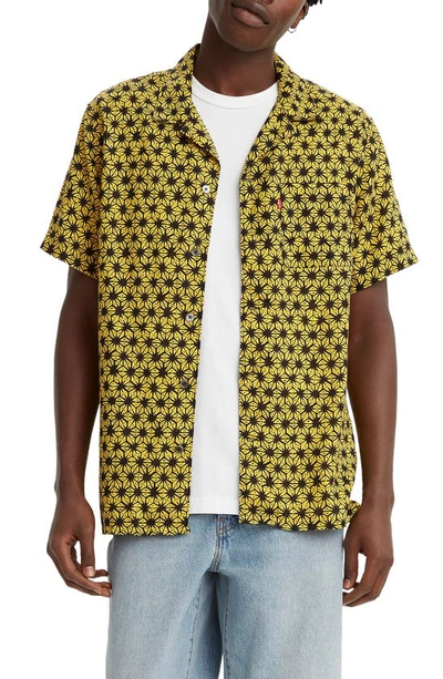 Shop Levi's (r) Premium Cubano Star Fruit Short Sleeve Button-up Camp Shirt In Star Fruit Tie Dye