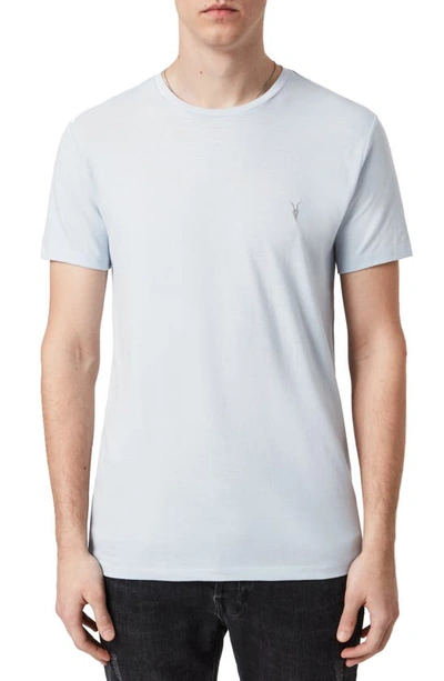 Shop Allsaints Brace Crewneck T-shirt In Hazy Blue