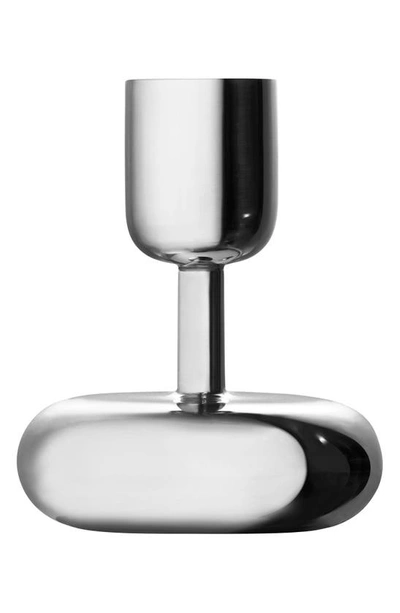 Shop Monique Lhuillier Waterford Ittala Nappula Candleholder In Stainless Steel