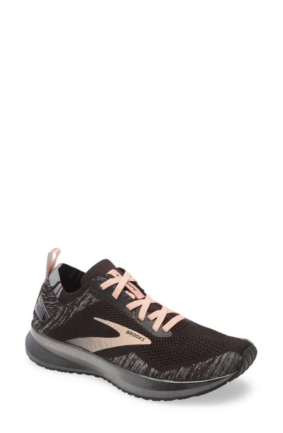 Shop Brooks Levitate 4 Running Shoe In Black/ Grey/ Coral Cloud