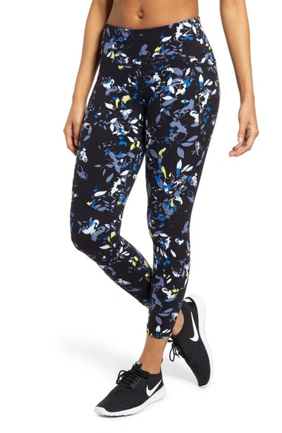 Shop Sweaty Betty Power Pocket Workout 7/8 Leggings In Blue Floral Flow Print