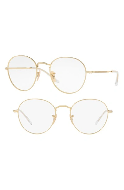 Shop Ray Ban 3582v 51mm Optical Glasses In Gold
