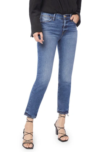 Shop Frame Le High Straight Leg Jeans In Kenmore
