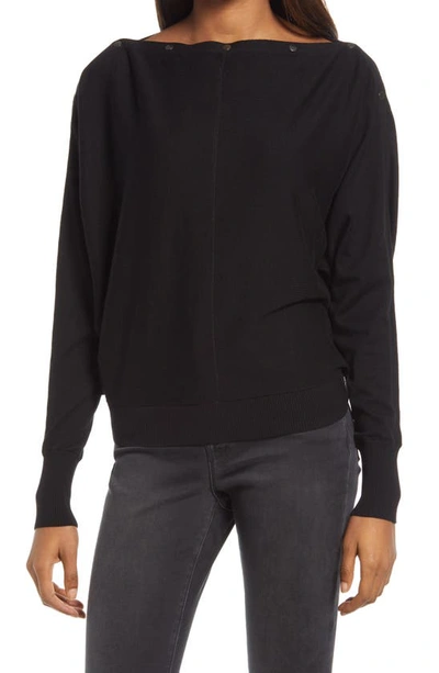 Shop Allsaints Elle Sweater In Blackdnu