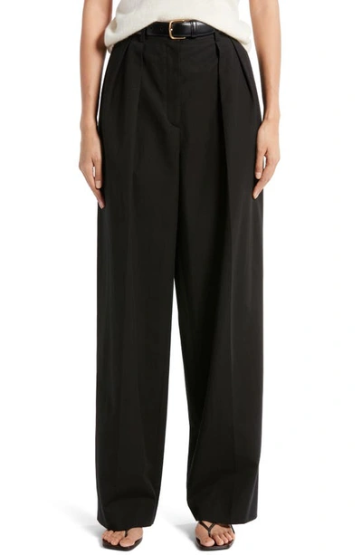 Shop The Row Igor Washed Cotton Pants In Black