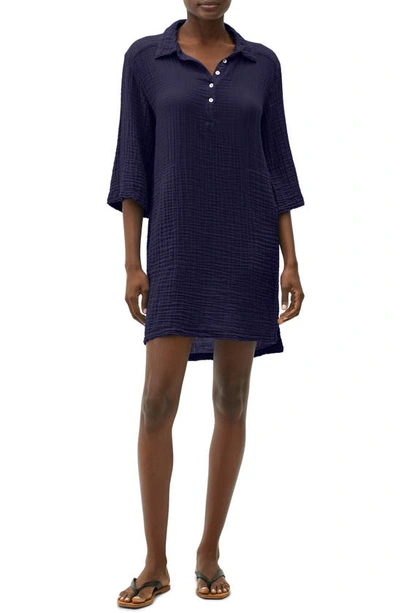 Shop Michael Stars Cecily Shirtdress In Admiral