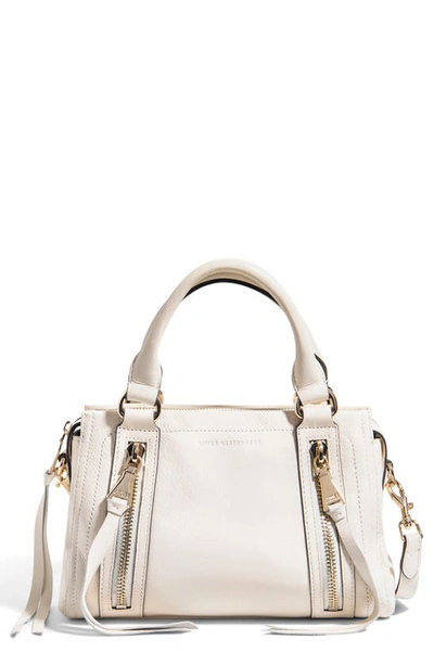 Shop Aimee Kestenberg Zip Me Up Mini Leather Crossbody Satchel In Vanilla Ice