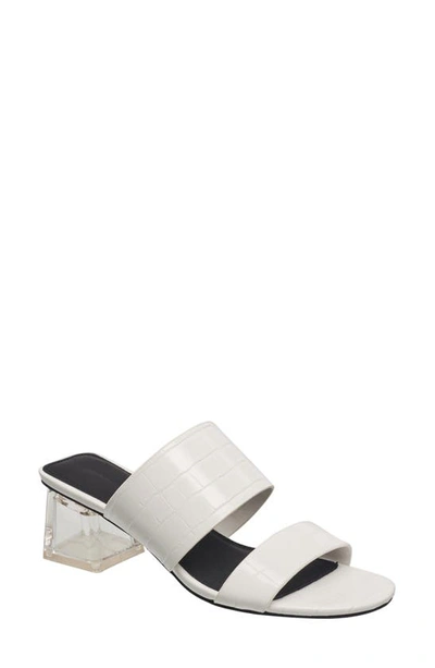 Shop French Connection Clear Heel Slide Sandal In White