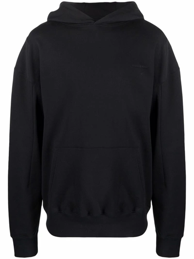 Shop A-cold-wall* Embroidered-logo Cotton Hoodie In Schwarz