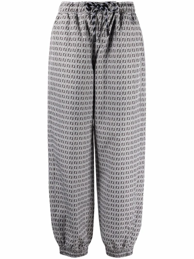 Shop Fendi Ff-print Track Pants In White