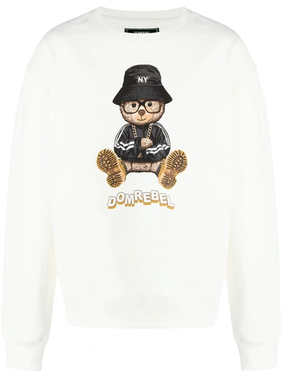 Shop Domrebel Ny Bear Graphic-print Sweatshirt In Weiss