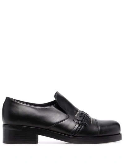 Shop Stefan Cooke Slip-on Leather Loafers In Schwarz