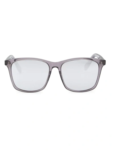 Shop Saint Laurent Men's 57mm Square Sunglasses In Transparent