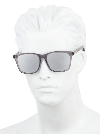 Shop Saint Laurent Men's 57mm Square Sunglasses In Transparent