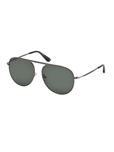 Shop Tom Ford Men's Jason 59mm Aviator Sunglasses In Gunmetal