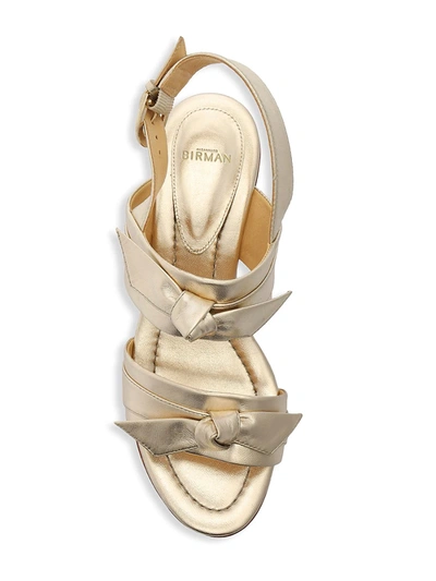 Shop Alexandre Birman Clarita Metallic Clog Sandals In Golden