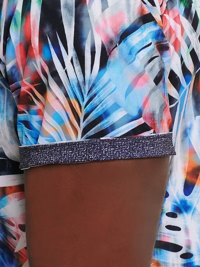 Shop Robert Graham Color Depth Palm-printed Short-sleeve Shirt In Neutral