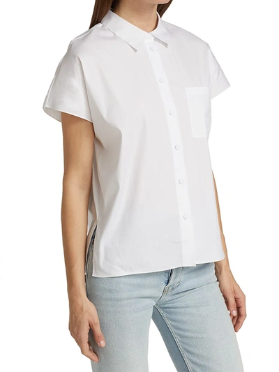 Shop Theory Triangle Button-up Shirt In White