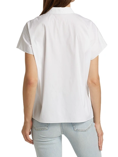 Shop Theory Triangle Button-up Shirt In White