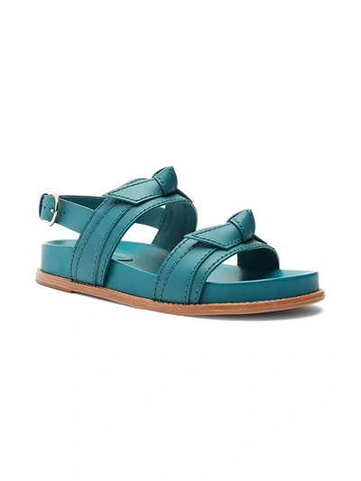Shop Alexandre Birman Clarita Leather Sport Sandals In Blue