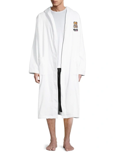 Shop Moschino Men's Teddy Bear Robe In White