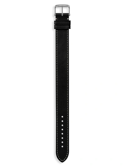 Shop Tom Ford Men's Classic Leather Watch Strap In Black