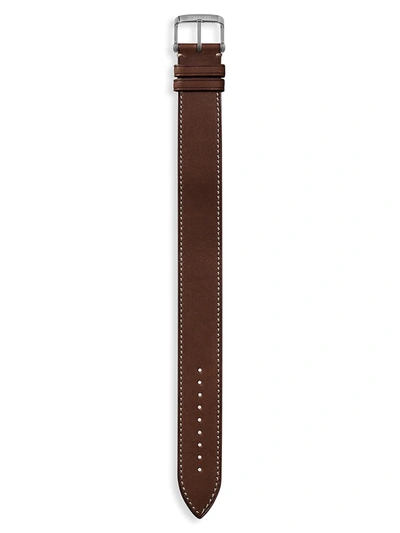 Shop Tom Ford Men's Large Genuine Watch Strap In Dark Brown