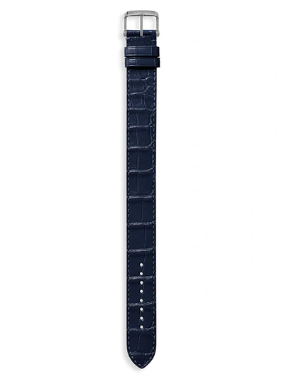 Shop Tom Ford Alligator Leather Watch Strap In Navy