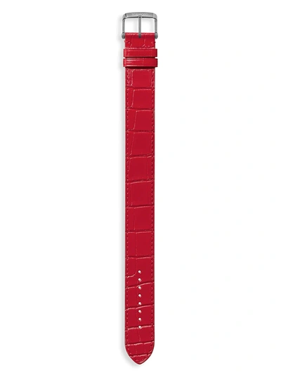 Shop Tom Ford Large Alligator Watch Strap In Red