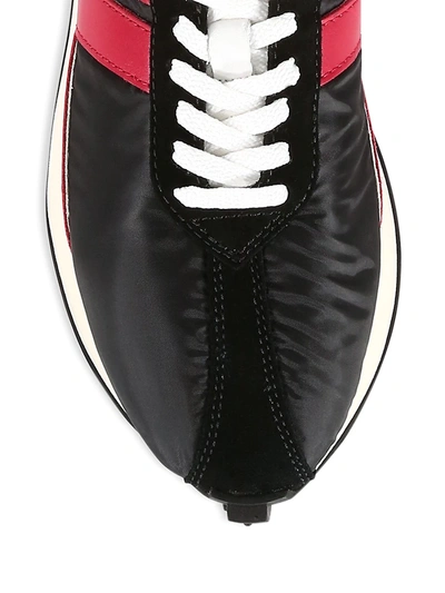 Shop Lanvin Men's Bumpr Jl Sneakers In Black Red