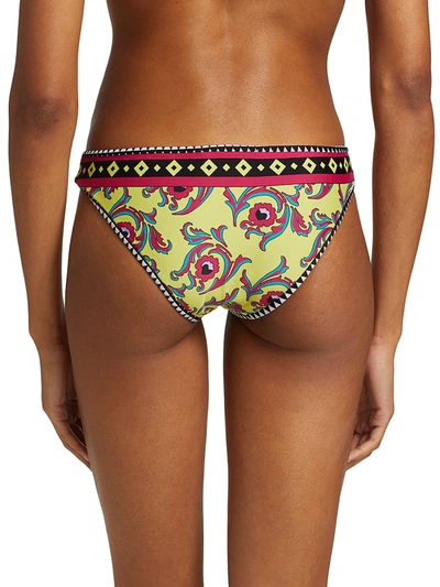 Shop La Doublej Women's Printed Low-rise Bikini Bottom In Cartwheel Giallo