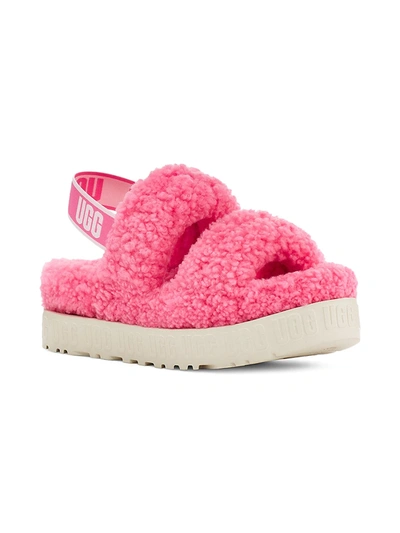 Shop Ugg Oh Fluffita Sheepskin Sandals In Pink Rose