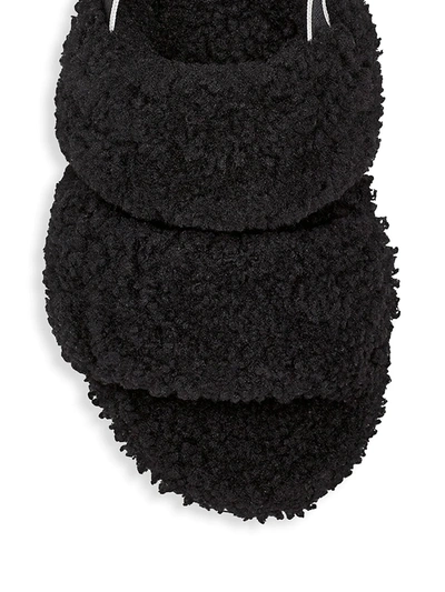 Shop Ugg Women's Oh Fluffita Sheepskin Slingback Slippers In Black
