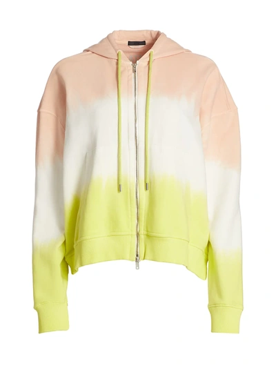 Shop Atm Anthony Thomas Melillo Dip-dyed Terry Hoodie In Shell