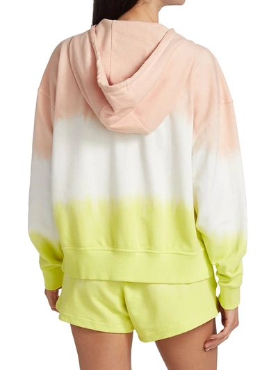 Shop Atm Anthony Thomas Melillo Dip-dyed Terry Hoodie In Shell