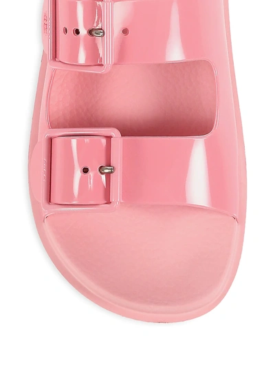 Shop Gucci Gg Rubber Sandals In Dusty White
