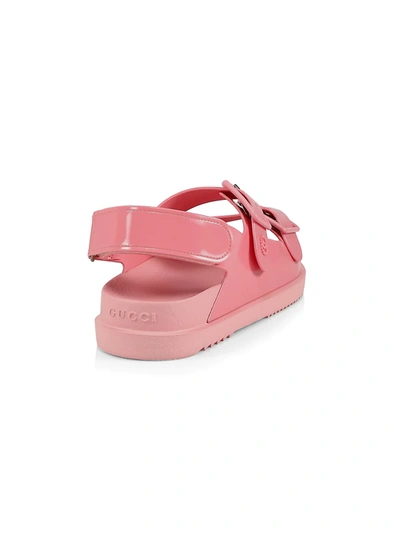 Shop Gucci Gg Rubber Sandals In Nero