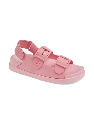 Shop Gucci Gg Rubber Sandals In Dusty White