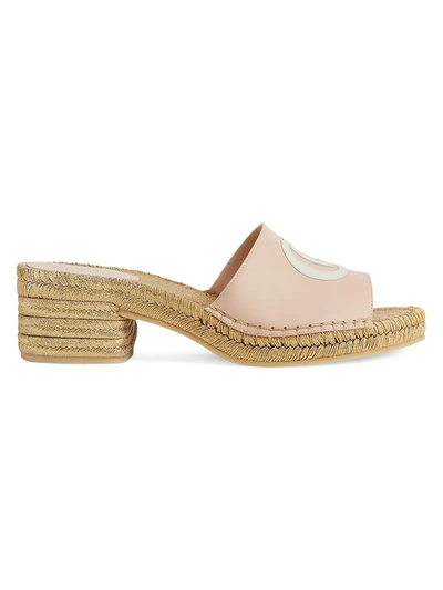 Shop Gucci Slide Espadrille Sandal In Skin Rose