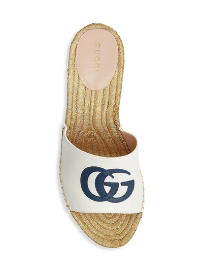 Shop Gucci Slide Espadrille Sandal In White